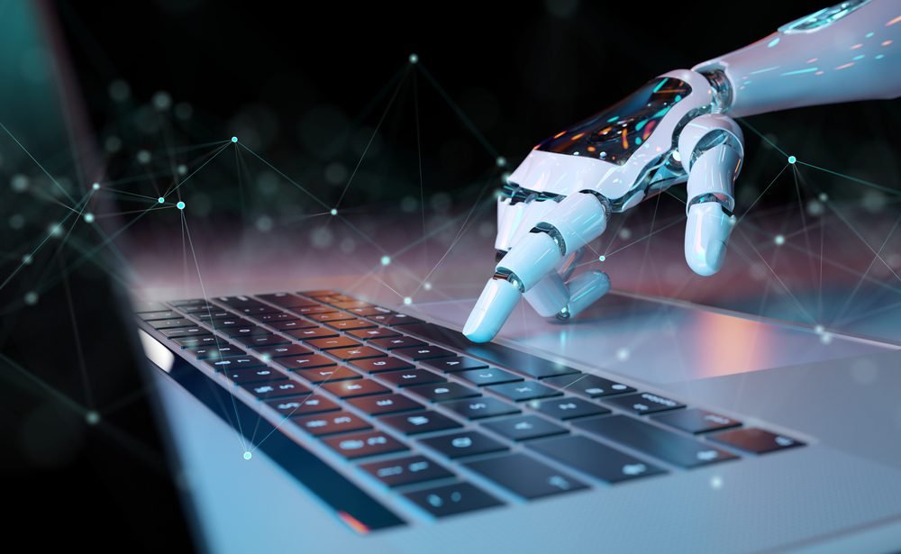 Robot doing AI automation