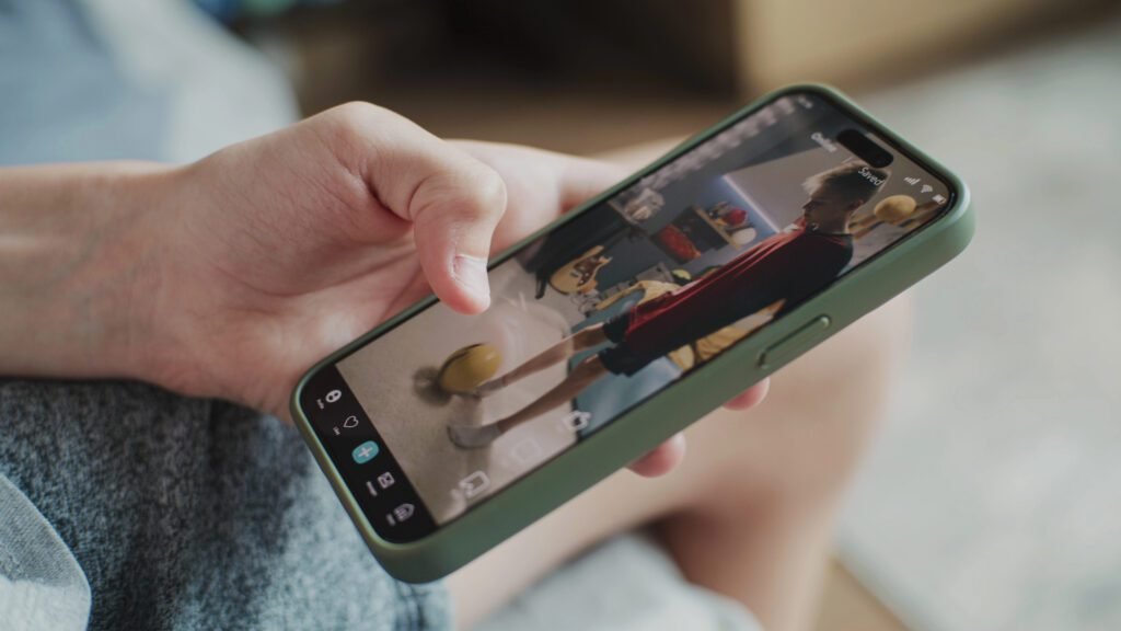 Person scrolling on tiktok